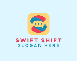 Letter S Messaging App  logo design