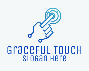 Circuit Touchscreen Tech logo design