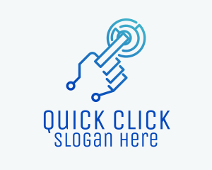 Click - Circuit Touchscreen Tech logo design