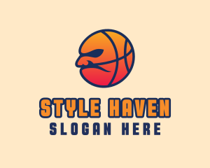 Angry Basketball Sports Logo