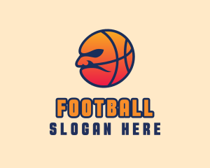 Angry Basketball Sports Logo