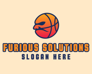 Angry - Angry Basketball Sports logo design