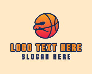 Face - Angry Basketball Sports logo design
