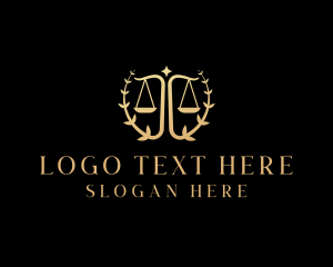 Judicial - Judiciary Law Scale logo design