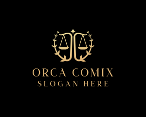 Prosecutor - Judiciary Law Scale logo design