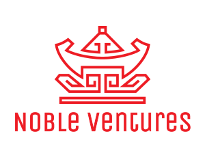 Red Chinese Nugget logo design