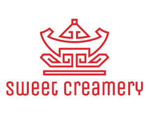 Red Chinese Nugget logo design