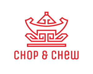 Red Chinese Nugget logo design