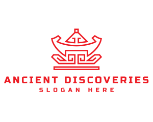 Red Chinese Nugget logo design