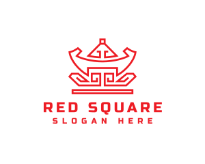 Red Chinese Nugget logo design