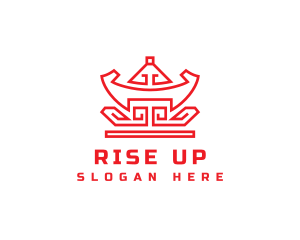 Red Chinese Nugget logo design