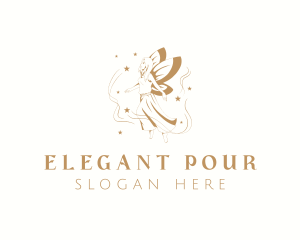 Elegant Magical Fairy logo design