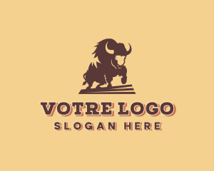 Wild Bovine Cattle logo design