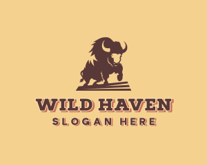 Wild Bovine Cattle logo design