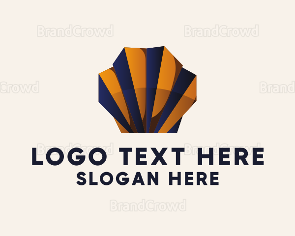 Sea Shell Paper Origami Logo