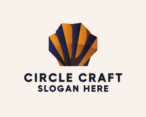 Sea Shell Paper Origami  logo design