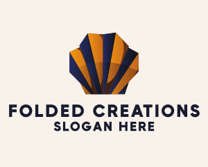 Sea Shell Paper Origami  logo design