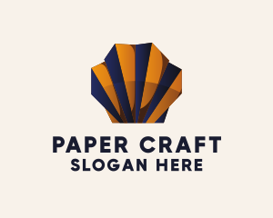 Sea Shell Paper Origami  logo design