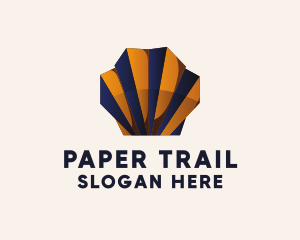 Sea Shell Paper Origami  logo design