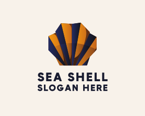 Sea Shell Paper Origami  logo design