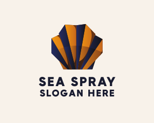 Sea Shell Paper Origami  logo design