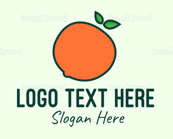 Organic Orange Fruit Logo