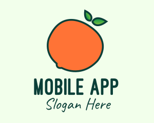 Juice Bar - Organic Orange Fruit logo design