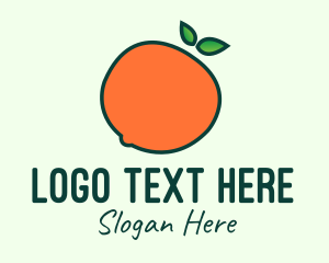 Healthy Food - Organic Orange Fruit logo design