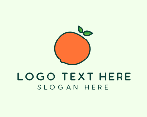 Cranberries - Organic Orange Fruit logo design