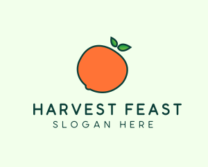 Organic Orange Fruit logo design