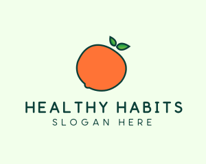 Organic Orange Fruit logo design