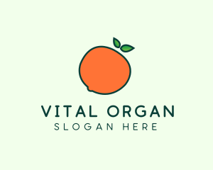 Organic Orange Fruit logo design