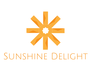 Orange Sun Asterisk logo design