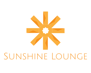 Orange Sun Asterisk logo design