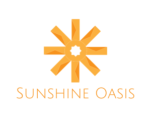 Orange Sun Asterisk logo design