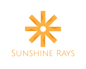 Orange Sun Asterisk logo design