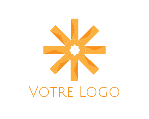 Electrical - Orange Sun Asterisk logo design