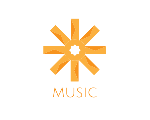 Simple - Orange Sun Asterisk logo design