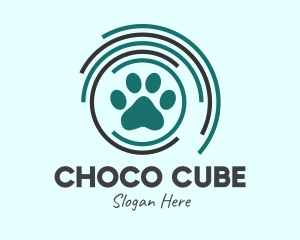 Veterinarian - Pet Paw Green Circles logo design