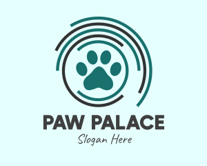 Pet - Pet Paw Green Circles logo design