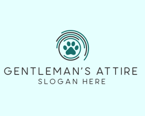 Pet Paw Green Circles logo design