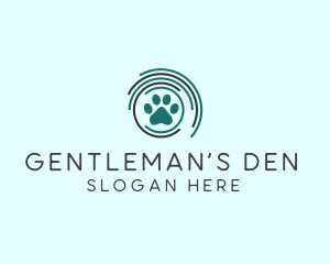 Pet Paw Green Circles logo design