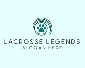 Pet Paw Green Circles logo design