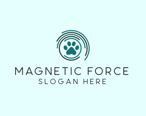 Pet Paw Green Circles logo design