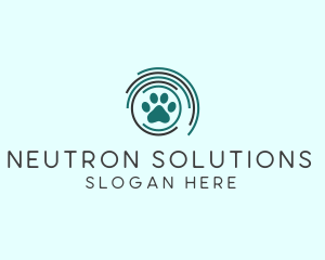 Pet Paw Green Circles logo design