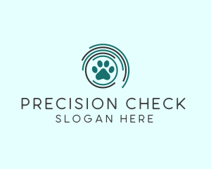 Pet Paw Green Circles logo design