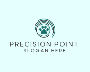 Pet Paw Green Circles logo design