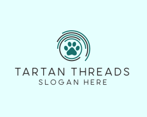 Pet Paw Green Circles logo design