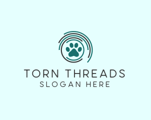 Pet Paw Green Circles logo design