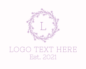 Plant - Lavender Flower Decoration logo design